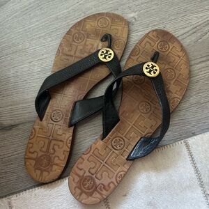 Tory Burch Black and Brown Sandals